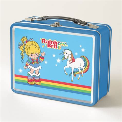 rainbow brite metal lunch box|Vintage Rainbow Brite Lunchbox .